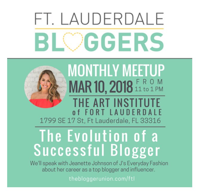 Let's meet up in Ft. Lauderdale on Saturday!! 💃🙌 Free event, you can register here: eventbrite.com/e/ft-lauderdal… <a href="/thebloggerunion/">Blogger Union</a>
