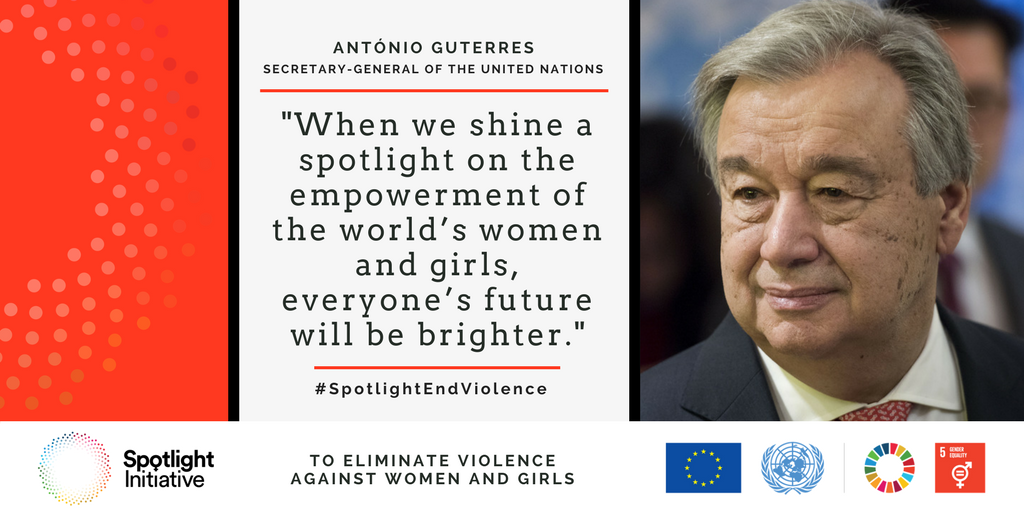 On #WomensDay, see how the UN-EU Spotlight Initiative is spurring governments &amp; civil society to eliminate violence against women &amp; girls. bit.ly/2w7gkUn #SpotlightENDViolence
