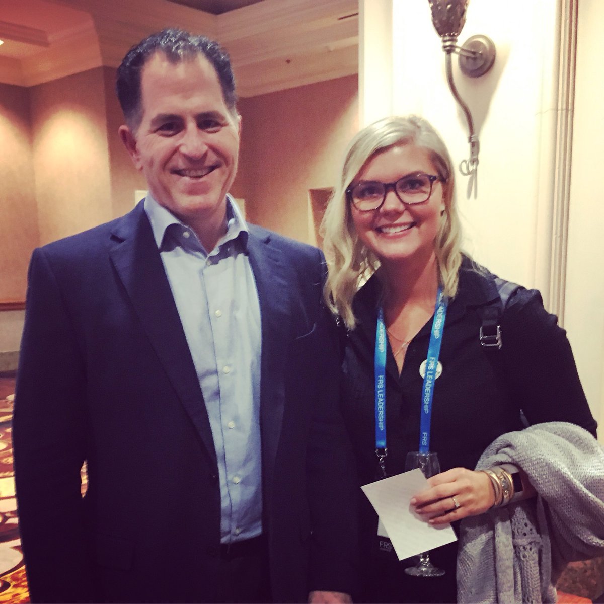 BAndreaAtdell's tweet photo. Work Celebrity! Was excited to meet my boss Michael Dell in Las Vegas this past week! #DellFRS #DellNashville https://t.co/g6camplaYm