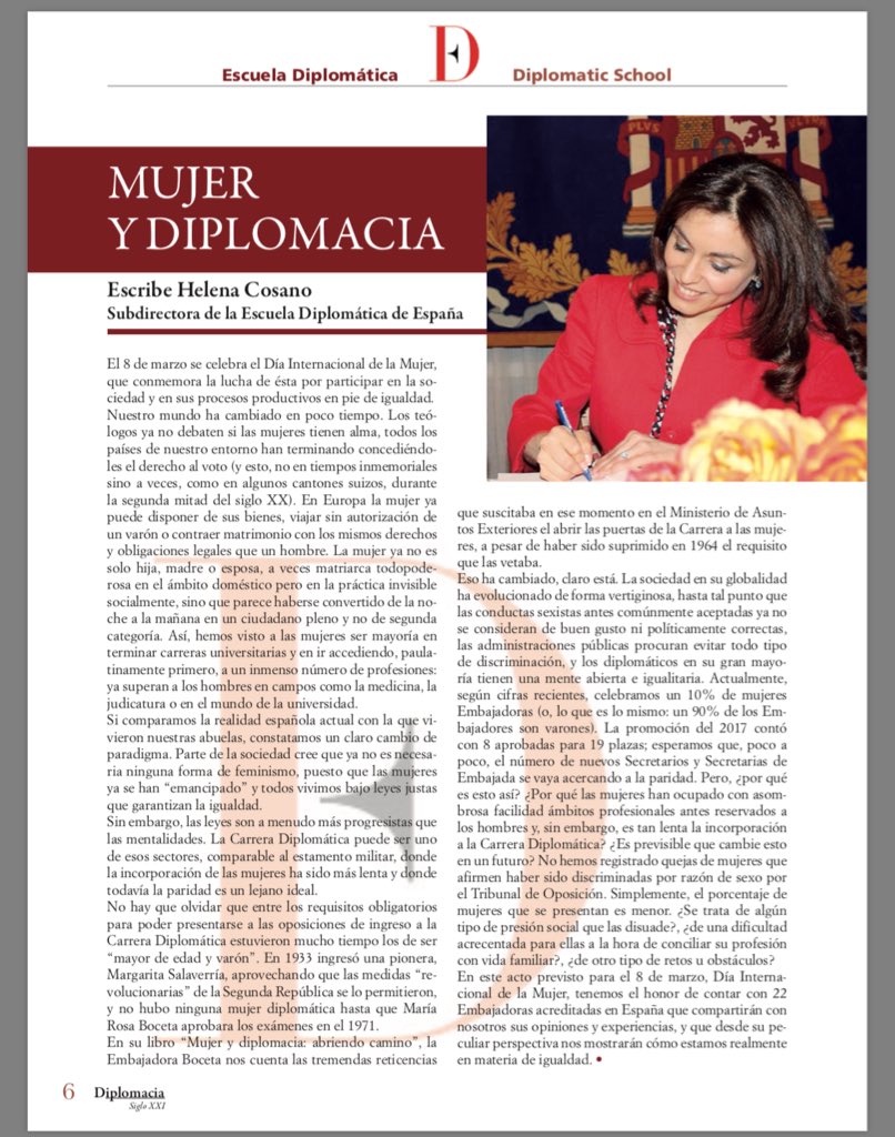 HelenaCosano's tweet photo. Mañana #8demarzodiadelamujer acto "Mujer y Diplomacia" con @MujeresAvenir  @DiplomaciaESP y 19 #Embajadoras acreditadas en España @ClubFinanciero de Génova https://t.co/sTIufAt3p7