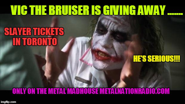 victhebruiser's tweet photo. THURSDAY IS A MONSTER OF METAL @MetalNtNRadio #HeavyMetal #ThrashMetal #GuitarGods #SLAYERinTORONTOtix #BIG4 #LOUDMUSIC https://t.co/KNOURBgTG6