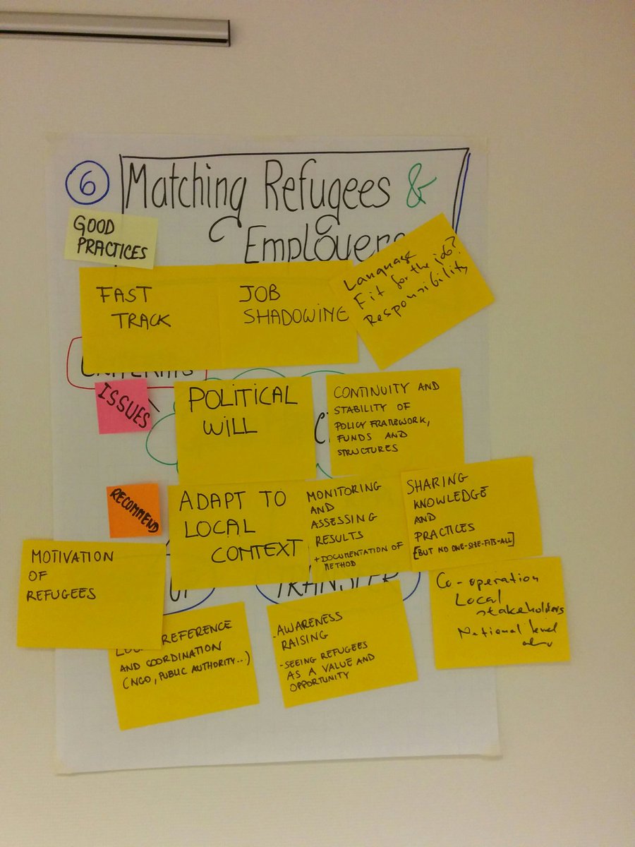 micheline_geog's tweet photo. Good practices and recommendations for matching refugee skills with employer demands #EMF4 https://t.co/W3OnXgWLTA
