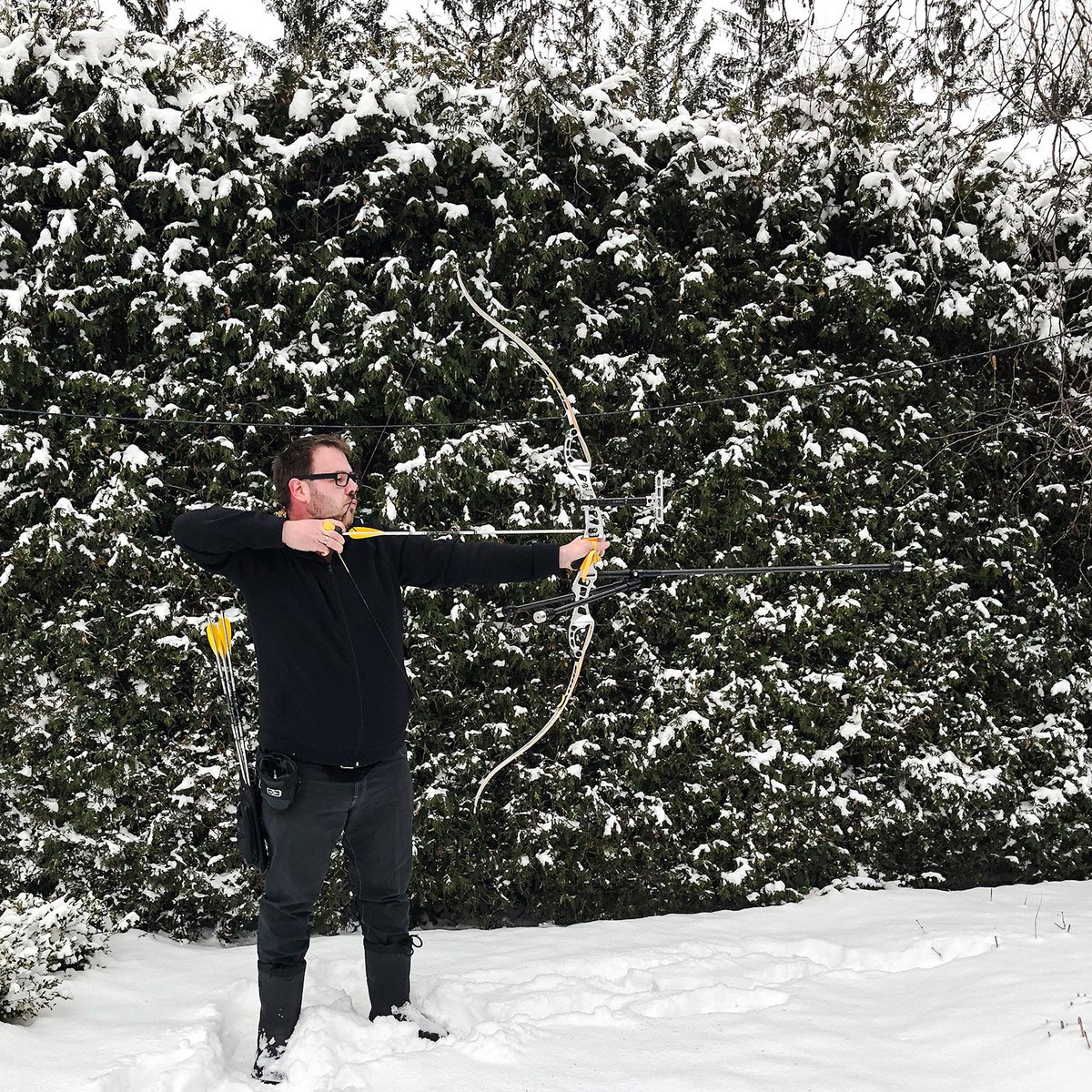 Don’t let the snow storm stop you from shooting! You can get your archery practice in year-round at #gothamarchery in Brooklyn. Without getting too cold! #archery #newyork #brooklyn