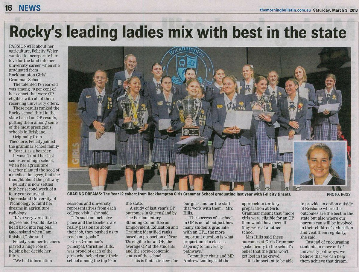 RGirlsGrammar's tweet photo. Top Ten OP School in QLD. #GirlsGrammarPride https://t.co/YboKSmGtnd