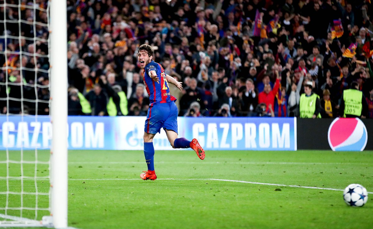 ActuFoot_'s tweet photo. Il y a un an, le FC Barcelone réalisait l'un des exploits du siècle en éliminant le PSG en huitièmes de finale de la LDC (6-1) après s'être incliné 4-0 à l'aller. https://t.co/FGST9CBCff