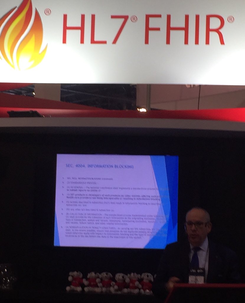 ChrisEmper's tweet photo. @msegal111 breaking down the 21st century cures act at #HIMMS18 today https://t.co/rGnANtyQWv