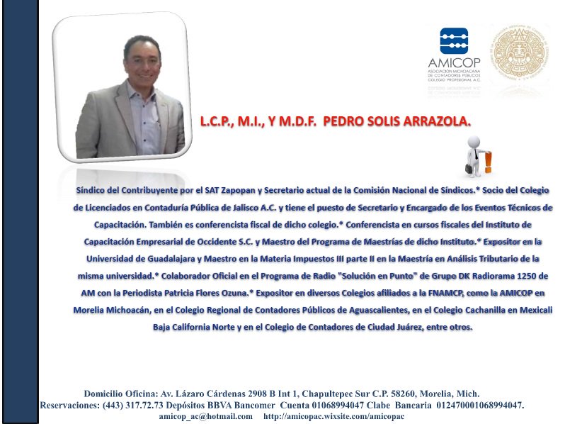 AmicopAc's tweet photo. Jueves 22 de Marzo.. Puntos Finos de la Declaración Anual de las Personas Morales 2017 y otros Tópicos de Interés👨‍💼☕️📞.... Reserva tu lugar (443)3.17.72.73 https://t.co/0TDfx8bl7w