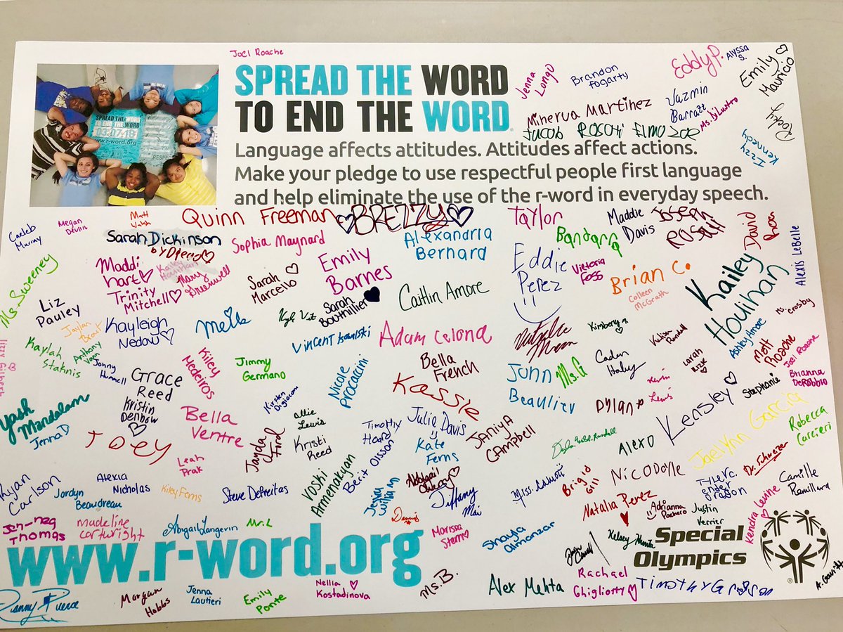 bestbuddiestg's tweet photo. We Spread the Word to End the Word! Thank you to everyone who pledged to end use of the R-word! https://t.co/P6NNSQ8RJg