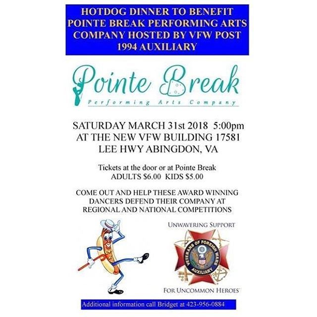 VFWPost1994's tweet photo. #fundraiser #hotdogs #dancecompany #dancer #prancer #vfwauxiliary #community #chowcall https://t.co/RLgXCYLTlL https://t.co/w0MBNbWtoz