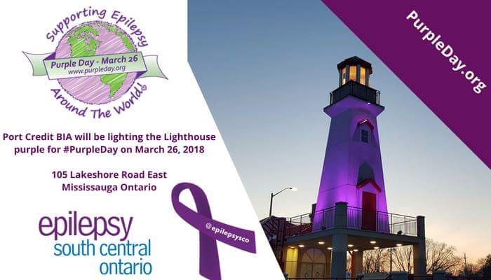 EpilepsySCO's tweet photo. March is Epilepsy Awareness Month in Canada.

On March 26th, the Port Credit Lighthouse will be lit purple for Purple Day. 

Thank you to the Port Credit BIA for marking this day.

@Portcreditbia @TOPCA_Executive

@PurpleDay @EpilepsyOntario 

#purpleday #EpilepsyAwareness https://t.co/CRTXJppFTQ