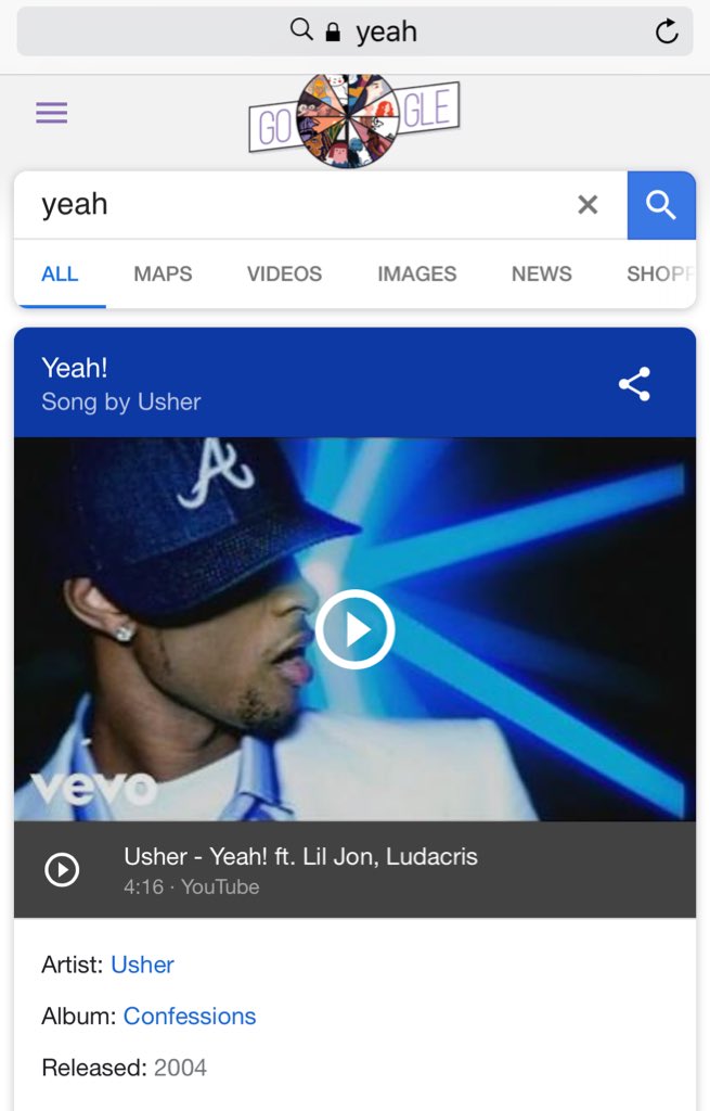 Kisatchy's tweet photo. When you &amp; your work fam are stoked that @Usher is the KING of organic search results for the adverb, 'YEAH.' #Usher #GoogleYeah 🙌🏽🎼❤️ https://t.co/z1wmPNIHx3