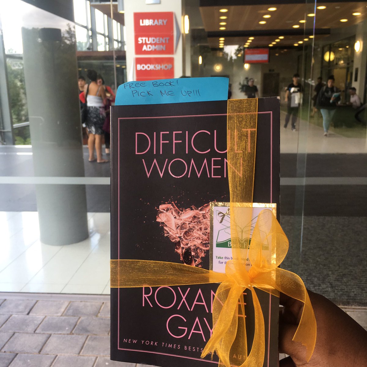 Education is the key to changing and attitudes and mindsets, which is why we left this copy of Difficult Women by @rgay was left at @waikato. Happy birthday to us and happy International Women's Day, everyone! #ibelieveinbookfairies #BookFairyBirthday #bookfairieshamilton