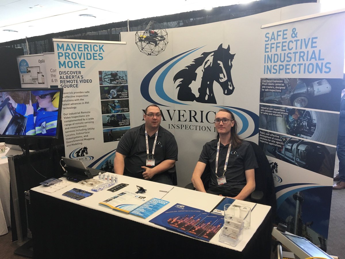 MaverickInspec1's tweet photo. Wondering about confined space inspections with a drone? Stop by our booth to chat with our pilots. #IPEIA2018 - https://t.co/8JULztPS5P https://t.co/3ixoZrl6Gc