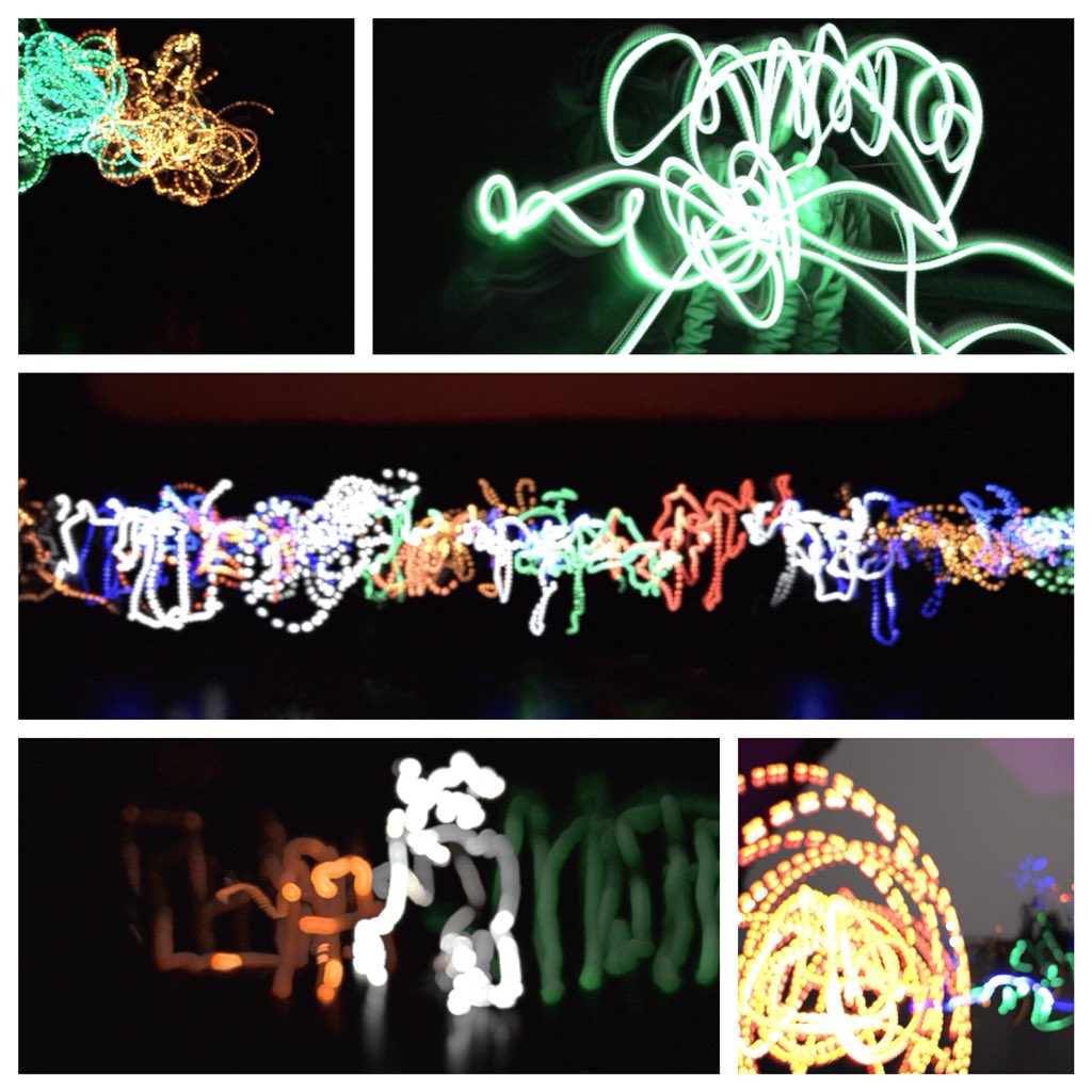 GenesisSTEAM's tweet photo. We used the Slow Shutter app📱to experiment with different types of lights and their light trails. Visit us in LA, free busing for LA Title I Schools!🎉🚌 https://t.co/xv1XYVsQPd #steam #stem #art #technology #lightplay #makerspace #education #learning #pbl #science https://t.co/e27XkQVGYG