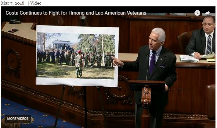 RepJimCosta's tweet photo. #Hmong & Lao American #veterans supported U.S. forces as soldiers in Special Guerrilla Units (#SGUs) in the Vietnam War. They deserve the choice of being laid to rest next to their brothers-in-arms. For more info & video of today's advocacy: https://t.co/yvc8aPfNyb @laoveterans https://t.co/mwKIuhs4DJ