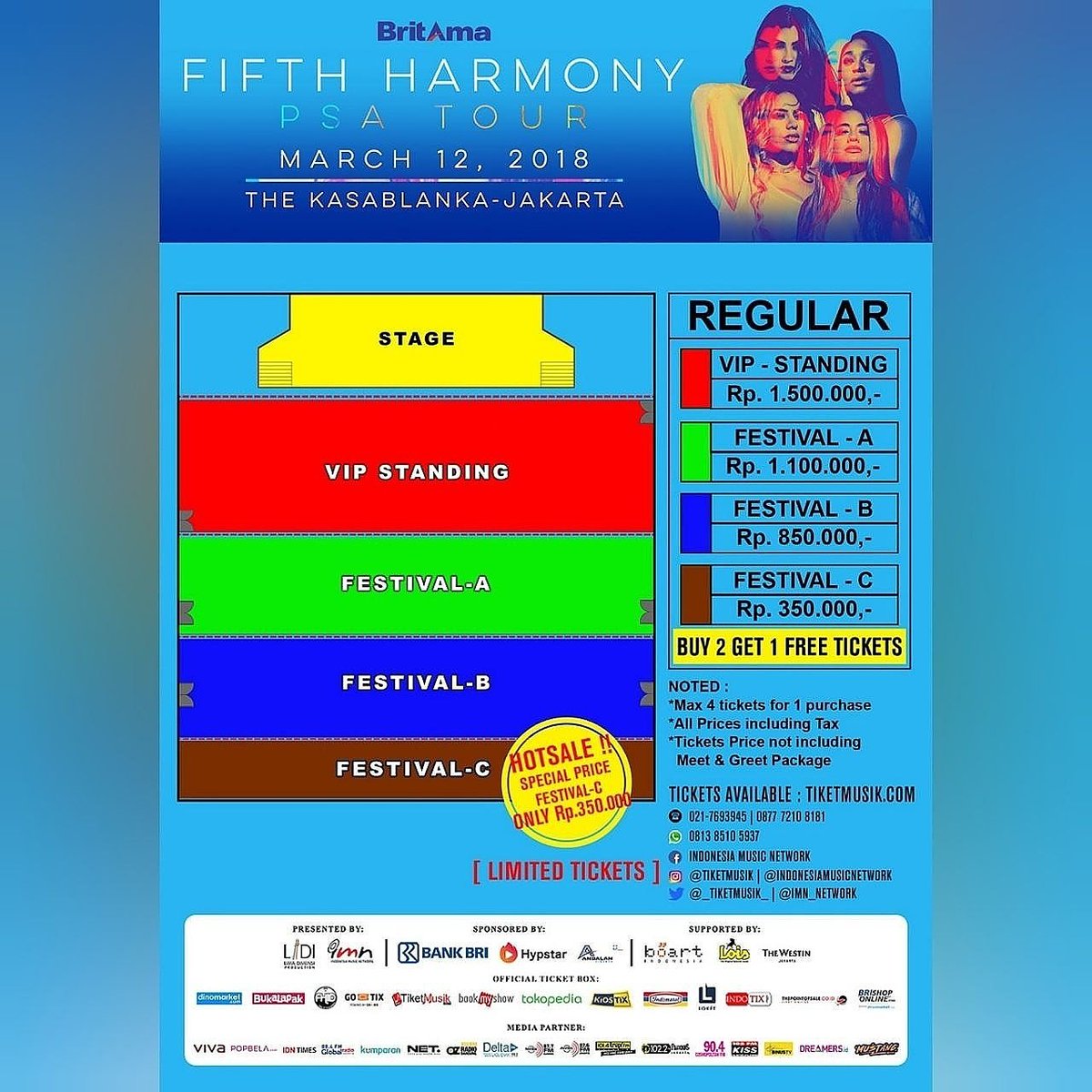IMN_Network's tweet photo. Selamat pagi Harmonizers!!!
Sudah pada siap nih utk menyambut "The Girls" #FifthHarmonyJKT???
Konser pertama mereka di Indonesia looooh pasti amaziiiiing !!!
yu ach!!! buat yang belum beli tiketnya segera pesan di https://t.co/SC8krq4toT dan official ticket box lainnya!!! https://t.co/njiWXutlU9