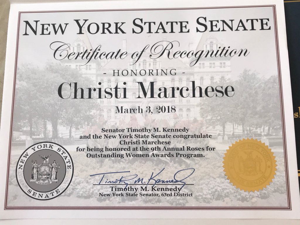 We are so proud to share that Buffalo Firefighter Christy Marchese of Engine 2 was honored at the 9th Annual Roses for Outstanding Women Awards held at the Downtown Library last weekend. Help us congratulate her on this incredible honor!