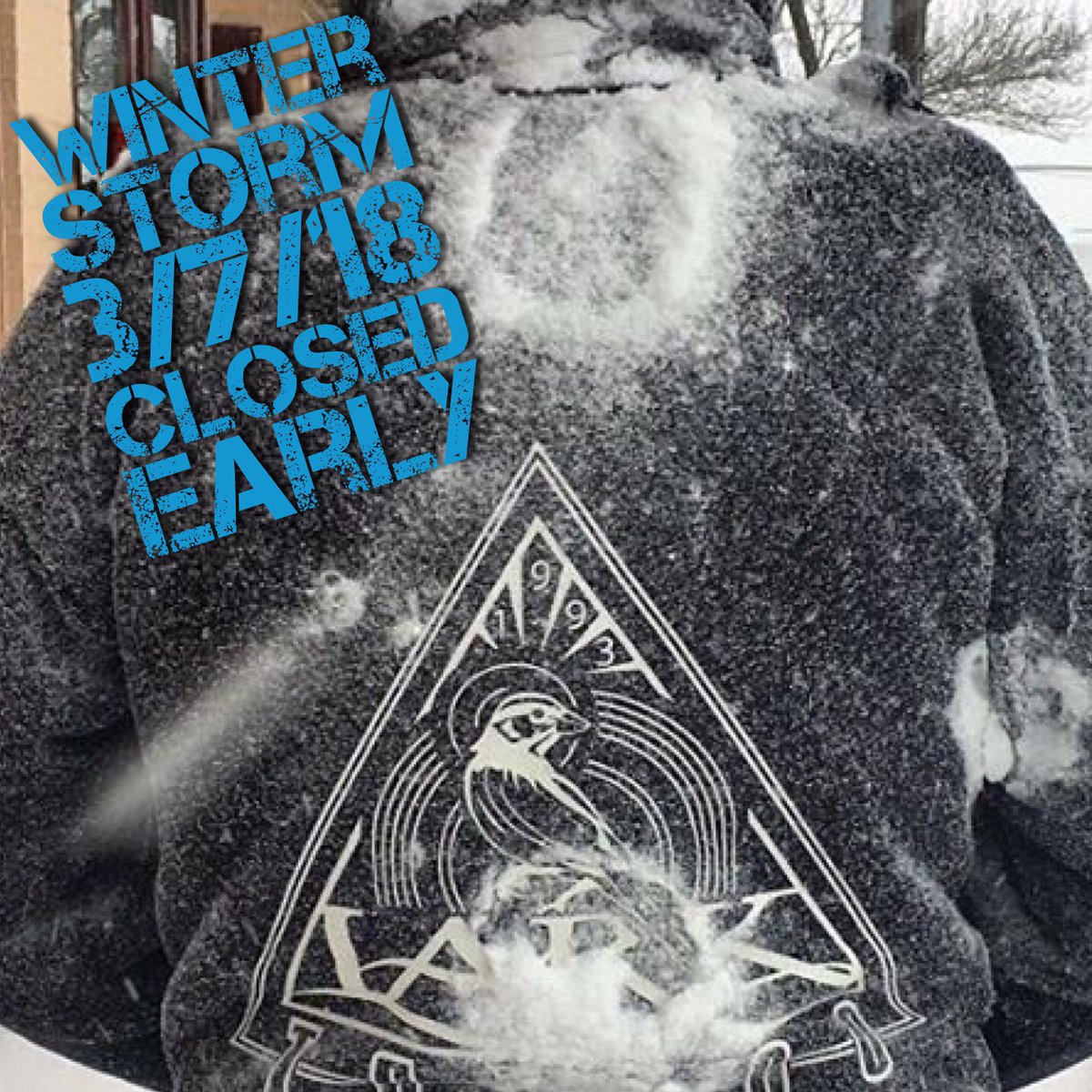 LarkTattoo's tweet photo. 3/7/18: both our Albany and Westbury locations have closed early due to winter storm. Stay warm! #larktattoo #Snowstorm2018 #snowday2018 #snowclosing @LarkTattoo https://t.co/KIZPhh12OK