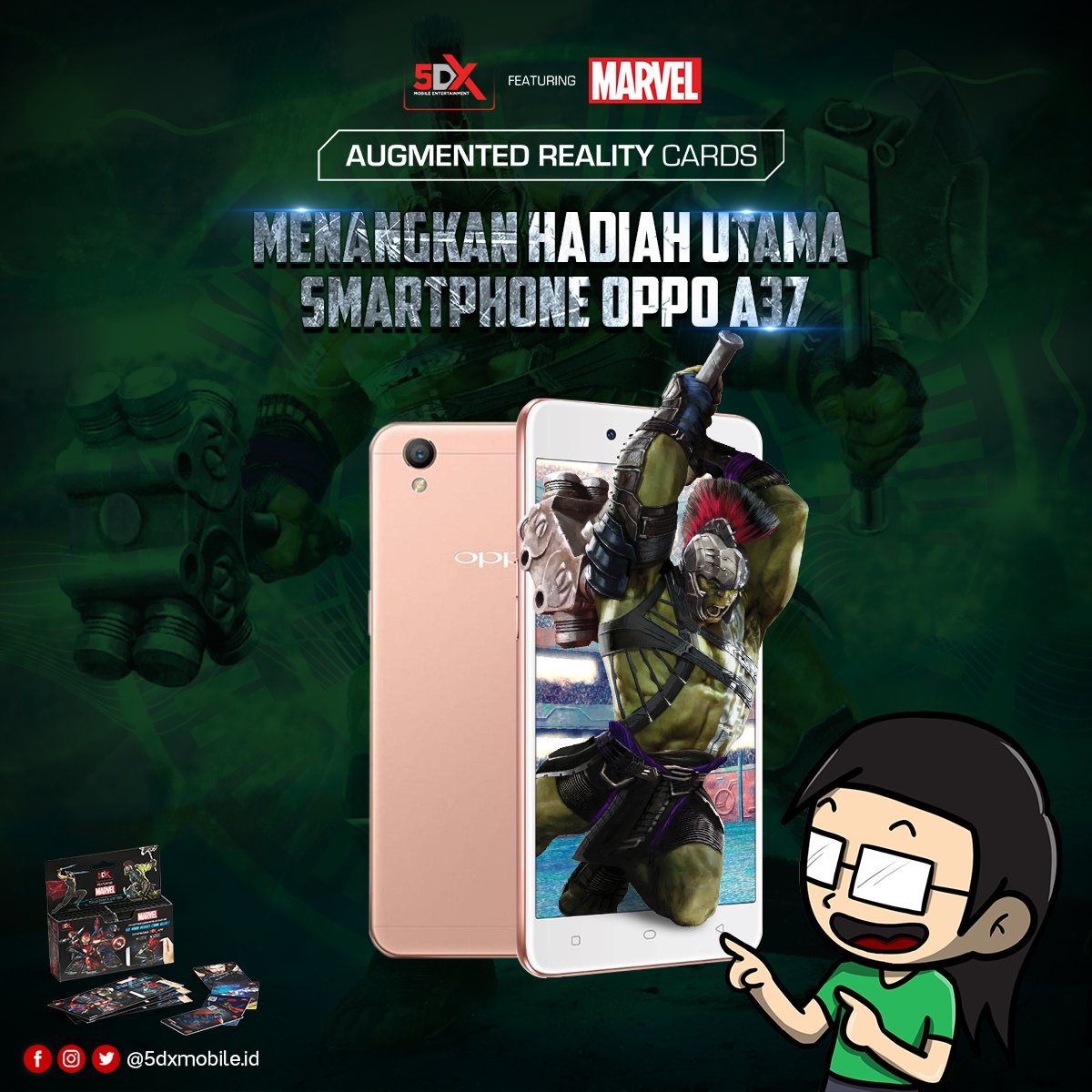 5dxmobile's tweet photo. Ini dia kuis yang ditunggu-tunggu, Sob. Yuk, follow dulu @5dxmobile.id lalu cek akun Instagram @fergiejnx untuk mekanisme kuisnya yaa!

#5DXGiveawayHP #HeroGue https://t.co/HwTisy4dyA