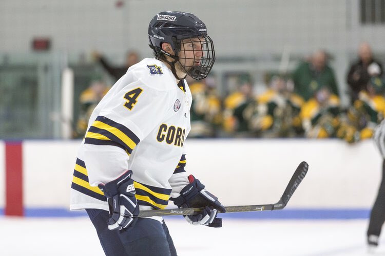 UMassDAthletics's tweet photo. Congratulations to Jerry Laakso for making his professional debut earlier today with the @WheelingNailers, as the team picked up a 5-2 victory!! https://t.co/2tz8nGXDAS