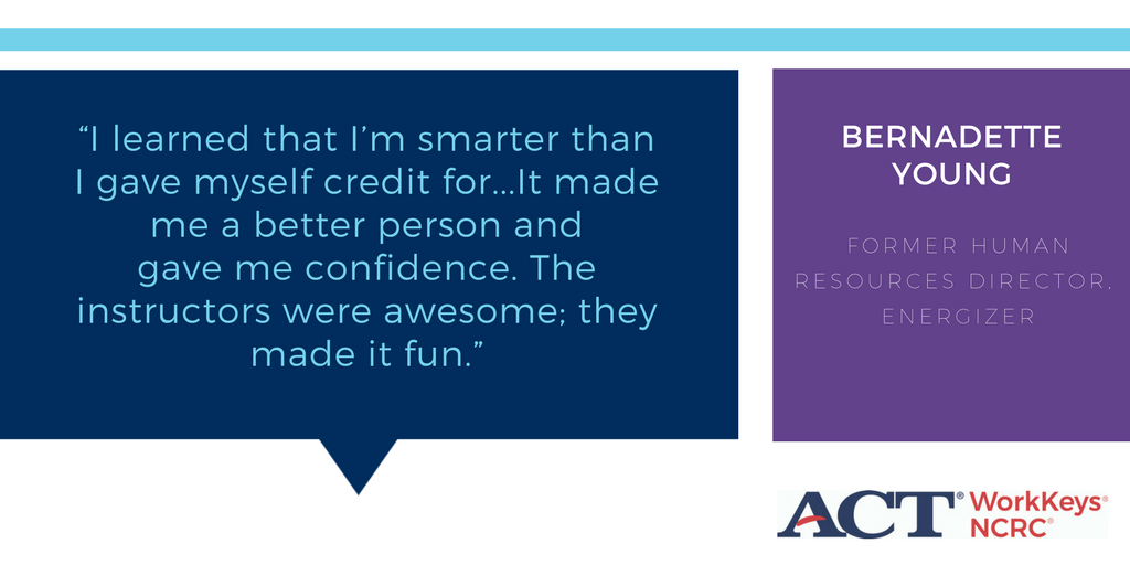 ACT's tweet image. Stand out from other applicants, demonstrate your #workreadiness, and build earning power with the #ACTWorkKeysNCRC: bit.ly/2Ah36Xn