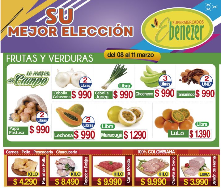 SUPER2EBENEZER's tweet photo. Ven a #SupermercadosEbenezer y disfruta comprando con las mejores ofertas 
¿Donde estamos?
Av,Kennedy N°1-16 barrio La Victoria
La Libertad calle 15 N°13-75
En el Centro Calle 17 Av. 3 # 16-95
Centro Comercial Plaza del Este 
Barrio Niza calle 17 #18E-95
Transporte Gratis https://t.co/TNb6Ctg71u