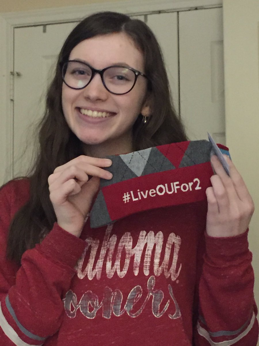 ToshMcGaughy's tweet photo. #liveOUFor2 Hooray for OU gifts! https://t.co/bda7qQAjGd