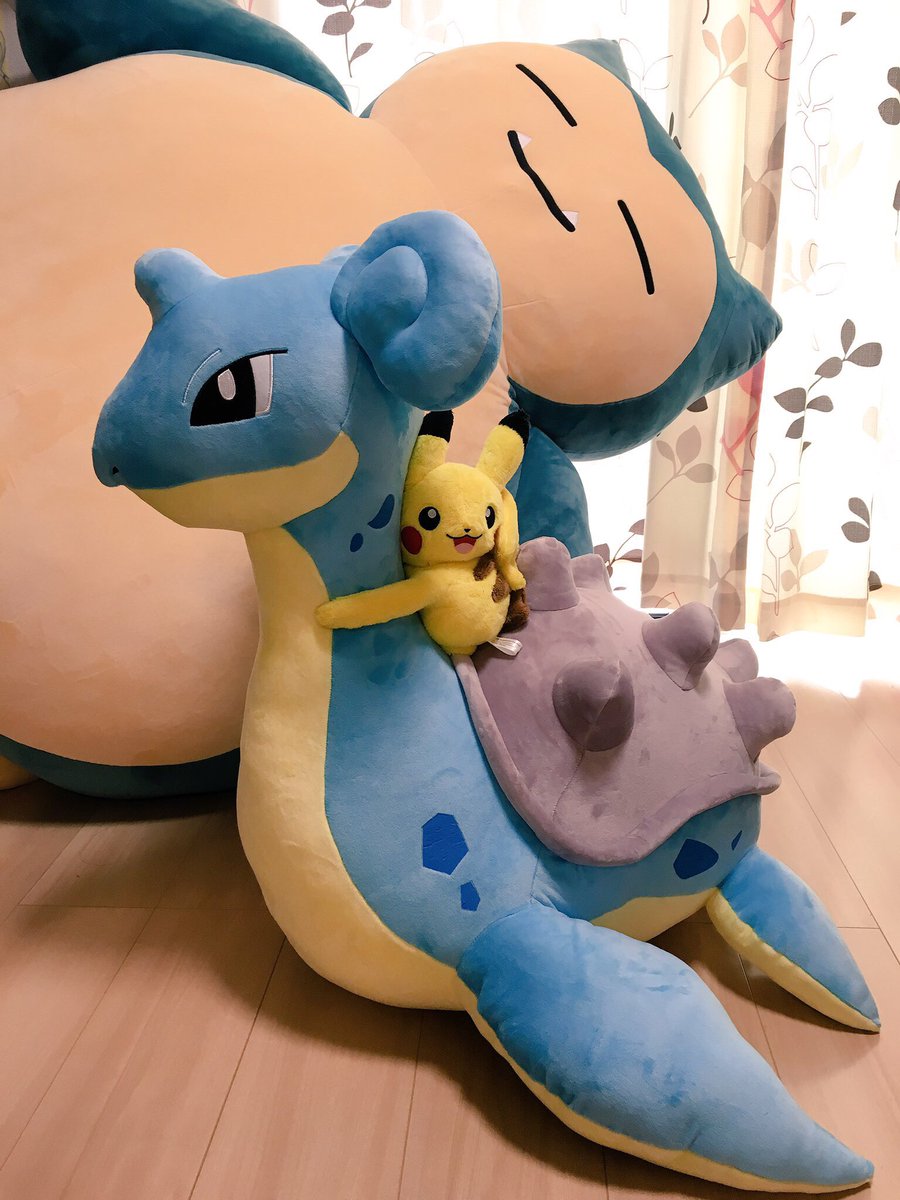 8万円もするポケモンの ラプラスぬいぐるみ が発売 マジで上に乗れちゃうんだがｗｗｗｗｗ 画像あり