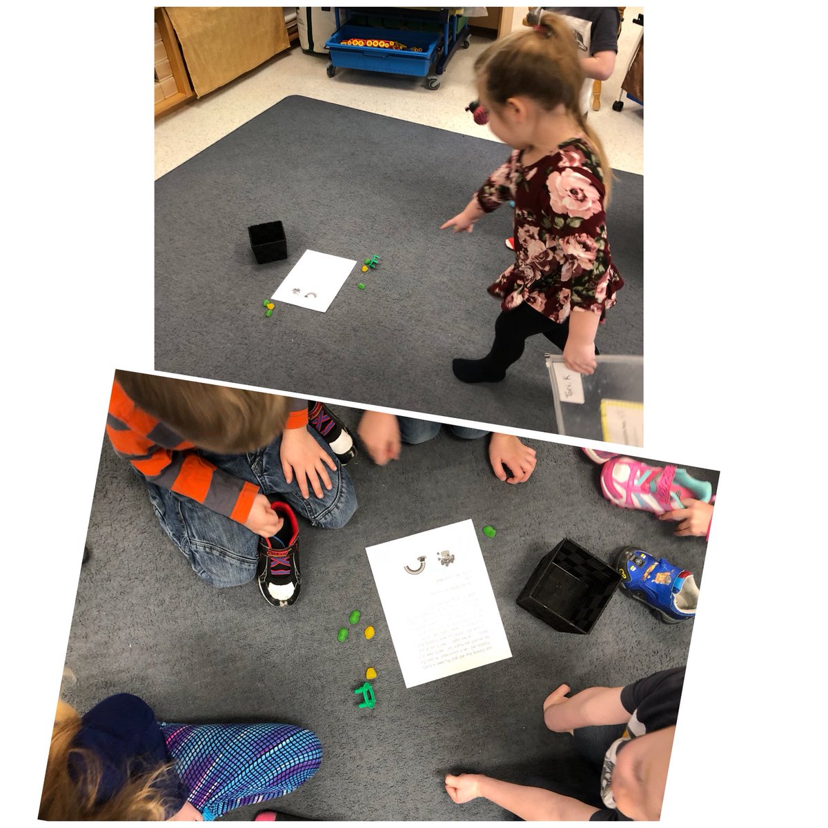 MissBond15's tweet photo. Our friends didn’t seem to mind the break in though, in fact they were BEYOND excited! This led us to inquire about leprechauns, shamrocks, read the story “How to Catch a Leprechaun”, build some leprechaun traps &amp; make 🍀 by painting with marshmallows! #sccdsb #kinderfun https://t.co/bXPqm4QBws