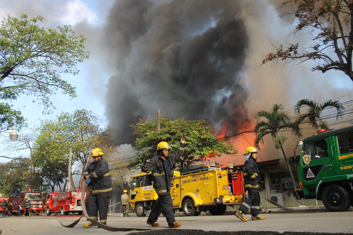 phkule's tweet photo. The UP Shopping Center was razed by fire today.

The fire started around 7:15AM, reached the second alarm, and has been put under control by 9AM. Authorities have yet to confirm how the fire broke out. The SC is now the 4th building in UPD to be devastated by fire in 3 years. https://t.co/VII8uILWio