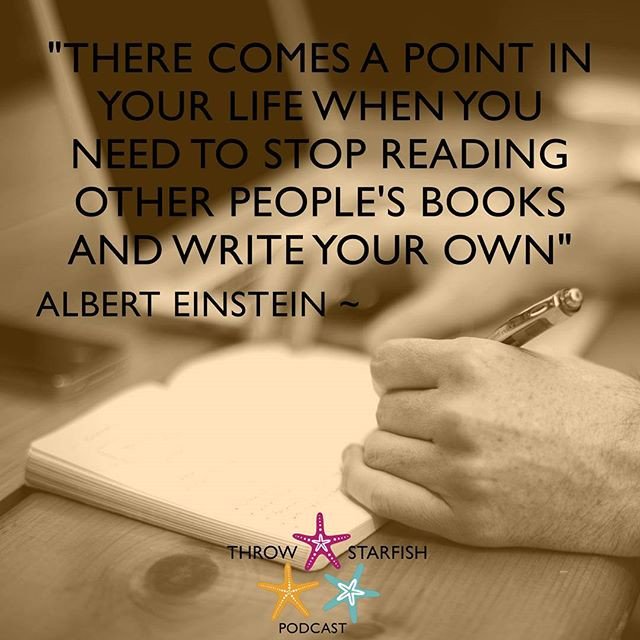 Reposting @throwstarfish:
'THERE COMES A POINT IN YOUR LIFE WHEN YOU NEED TO STOP READING OTHER PEOPLE'S BOOKS AND WRITE YOUR OWN' ~