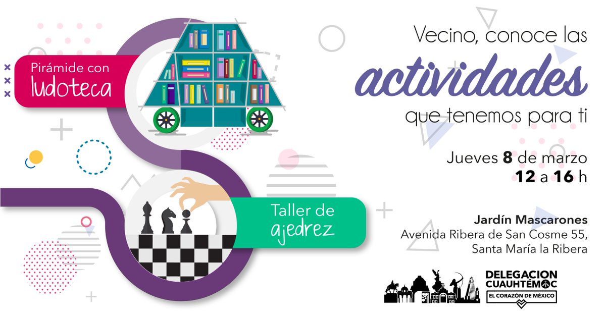Vecinos de #SantaMaríaLaRibera, mañana al medio día llegará al Jardín Mascarones la Unidad de Lectura #Pirámide. ❤️🇲🇽 📚