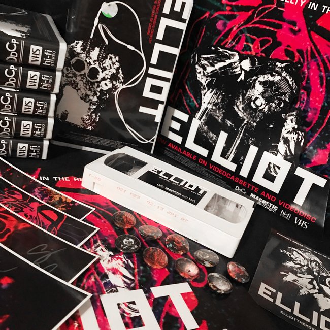 dreams4deadcats's tweet photo. We are SO excited! @ElliotTheMovie is NOW available on glorious #VHS! Each comes with a special 11x17 poster, autographed lobby card, Elliot pin, and a sticker! Get it while it's hot: https://t.co/B6EEaYtkkF #LTDRelease #VHS #VivaVHS #horroronVHS #promoteindiefilm #VHScollectors https://t.co/FBKmKl8sxN
