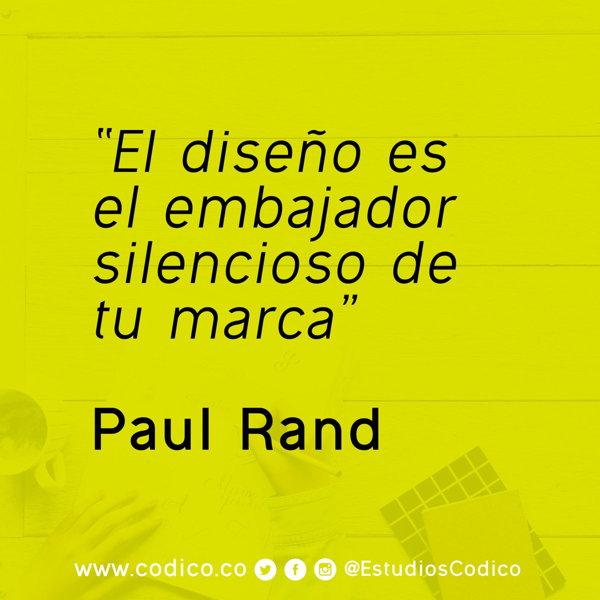 estudioscodico's tweet image. El diseño lo es todo a la hora de representar nuestra. Feliz semana.
#Codico #Diseño #Design #GraphicDesign #Barranquilla #Colombia