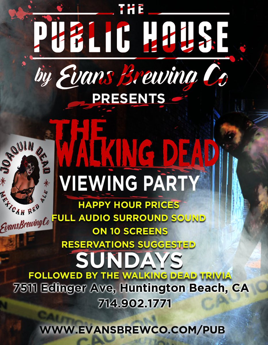 PublicHouse_EBC's tweet photo. By Popular demand!!! #Zombies #greatbeer #scarygood #nightlife #datenight #beerculture #craftbeer #cocktales #happyhour #joaquindead #walkingdead #Craftbrew #brew #eatfamous #Drinkup #beerandamovie #cheers #Beerlife #brewlife #drinkage https://t.co/5wUXcc4txc https://t.co/JVI08DX4sY