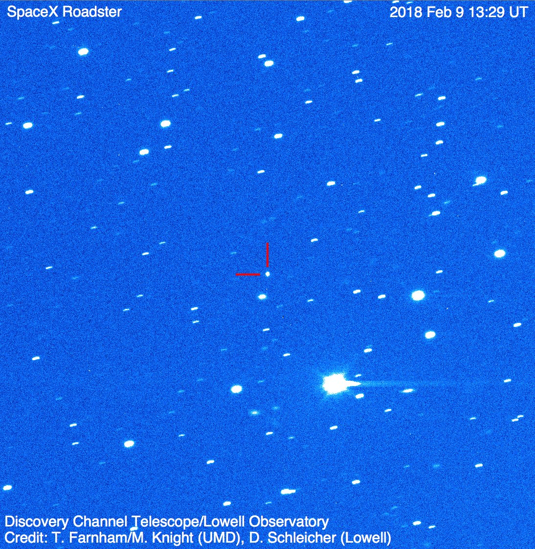 It's a bird, it's a plane, it's a cherry Red Tesla Roadster equipped with a mannequin flying through space!
cs.astronomy.com/asy/b/astronom…