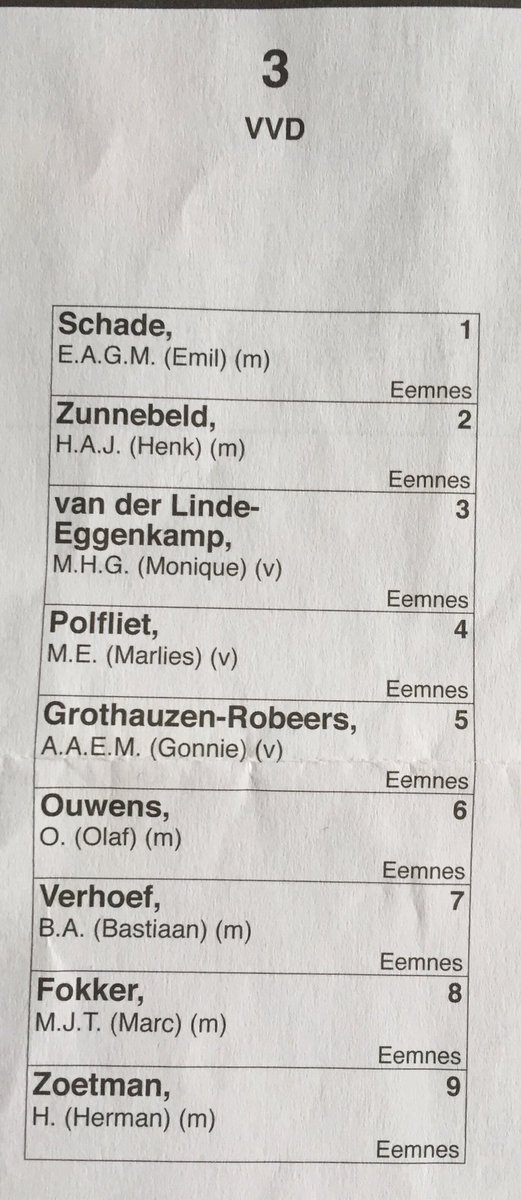 Sterke kandidatenlijst met nieuwe en bekende gezichten. Stem op lijst 3 #vvdeemnes. Stem op #doen #samenthuisineemnes #gr2018 #eemnes