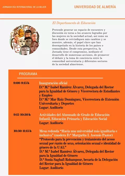 mirpalgom's tweet photo. Nos vemos dentro de 1 hora en la @ualmeria en la Jornada en conmemoración del Día Internacional de la Mujer. #8MarzoUAL #Educación #EducaciónSocial https://t.co/sn8rihWyER