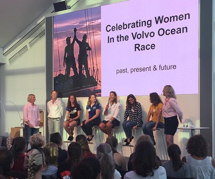 Talking about positive change and looking to the future - panel Q&amp;A including <a href="/TurnTidePlastic/">TurnTheTideOnPlastic</a> skipper <a href="/deecaffari/">Dee Caffari MBE</a> #PressForProgess #VORwomen #womeninsailing