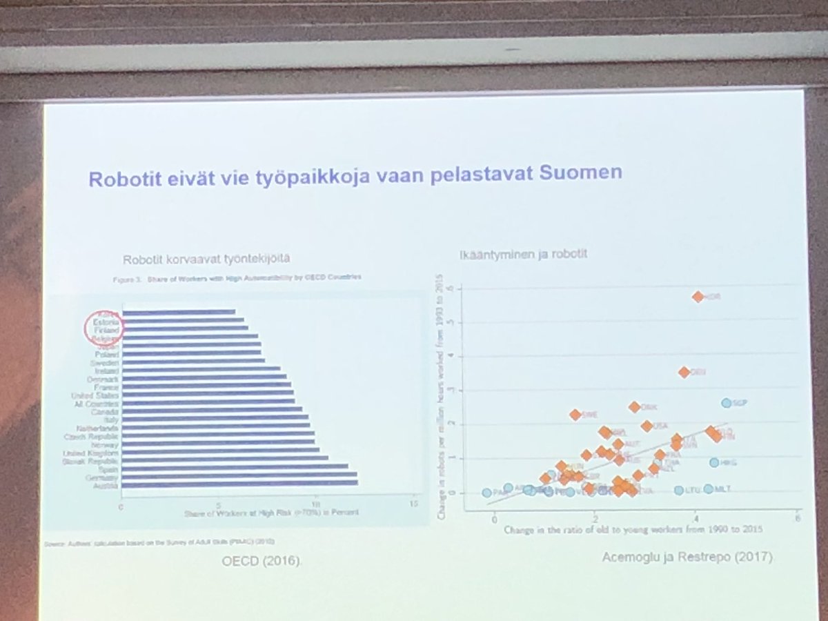 KaisaPrni's tweet photo. #npth18 Aki Kangasharju: robotit pelastavat Suomen https://t.co/5lQdKWaZaQ