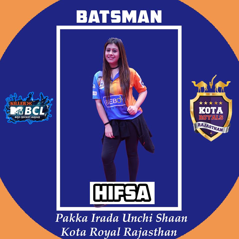 Introducing Our Batsman #HifsaSharma #mtv #mtvbcl #killermtvbcl #bcl2018 #cricket #boxcricket <a href="/boxcricleague/">BoxCricketLeague</a>