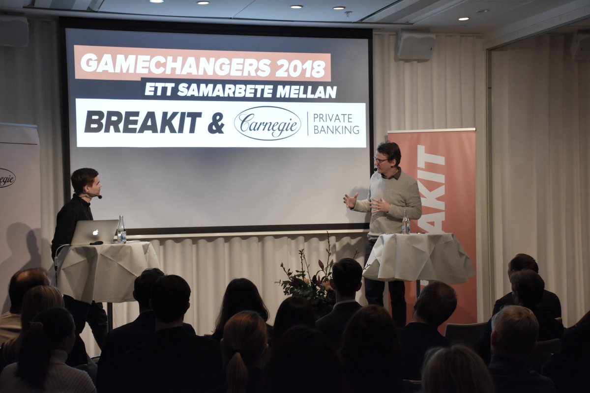 DNBCarnegie's tweet photo. Igår hölls eventet #Gamechangers2018 tillsammans med @breakit_se om viktigaste strukturförändringarna i den globala ekonomin just nu och hur dessa påverkar svenska företag och privata investerare. Särskilt tack till @wisterberg @NStorakers @HenrikvonSydow och David Karlsson. https://t.co/QvivpUiSdO