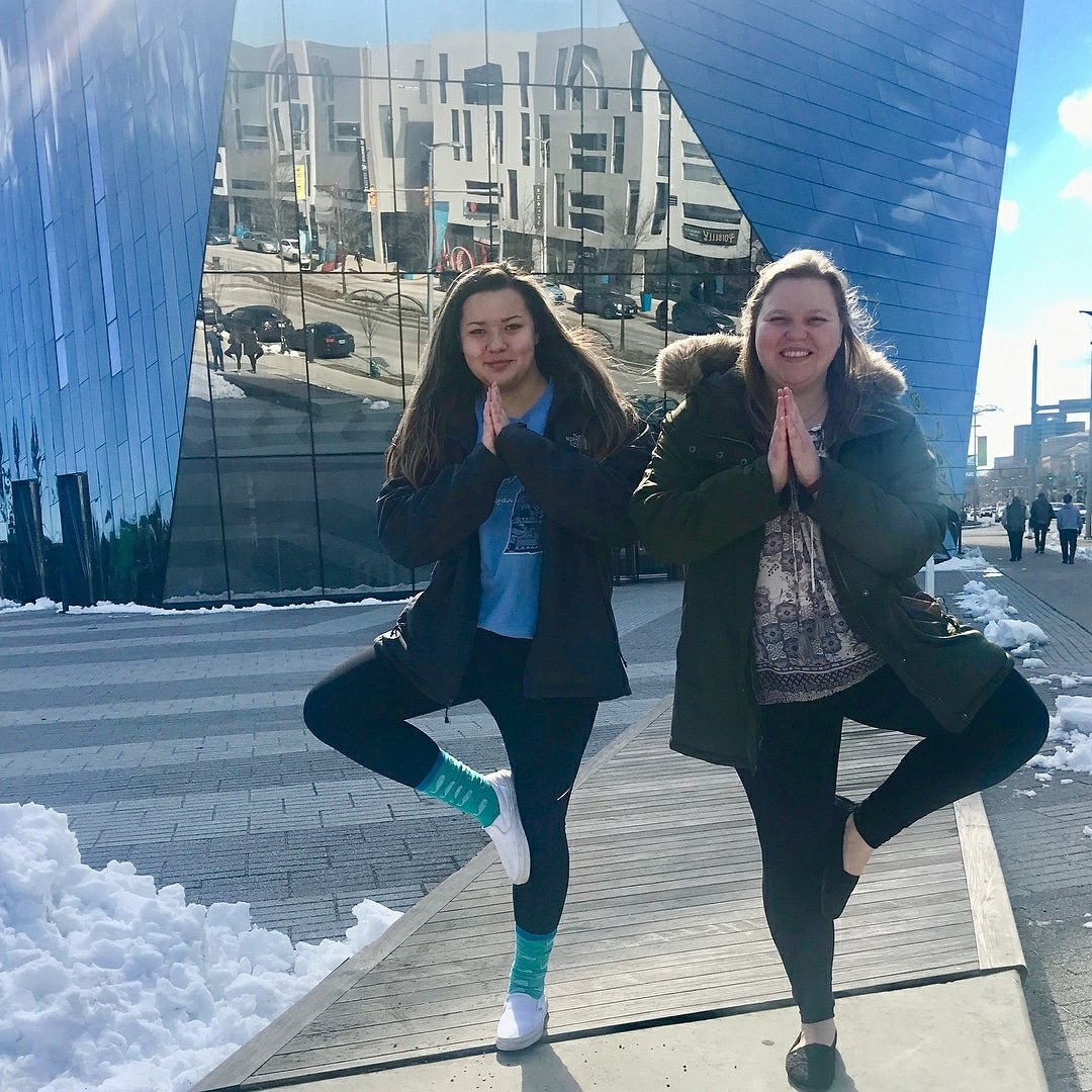 UptownCle's tweet photo. Next Level Namaste!!! 

This amazing moment in time at @MOCACleveland is from @caitrachelle.

#UptownCLE #MOCACLE https://t.co/0BW8zK51RU