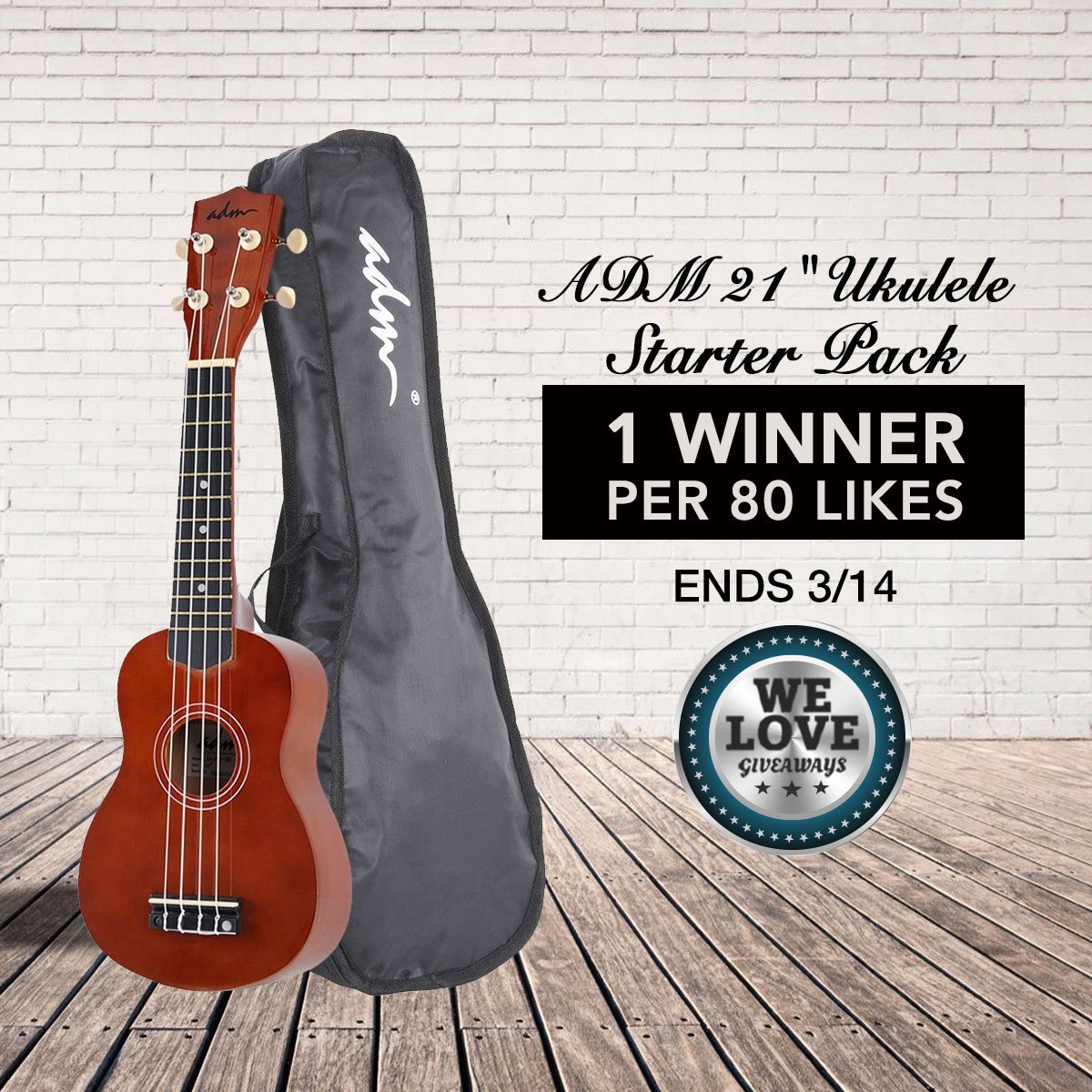 BizarkDeal's tweet photo. Win ADM 21" Ukulele Starter Pack !1 Winner Per 80 Likes!{US}(End by 3/14/2018)
Giveaway link: https://t.co/6r2HT7tOat
Prize link: https://t.co/yo9eHjY4dy
#FacebookGiveaways #WeLoveGiveaways #sweeptakes #ADM #21" #Ukulele #Starter #Pack https://t.co/VFhHTDryYl