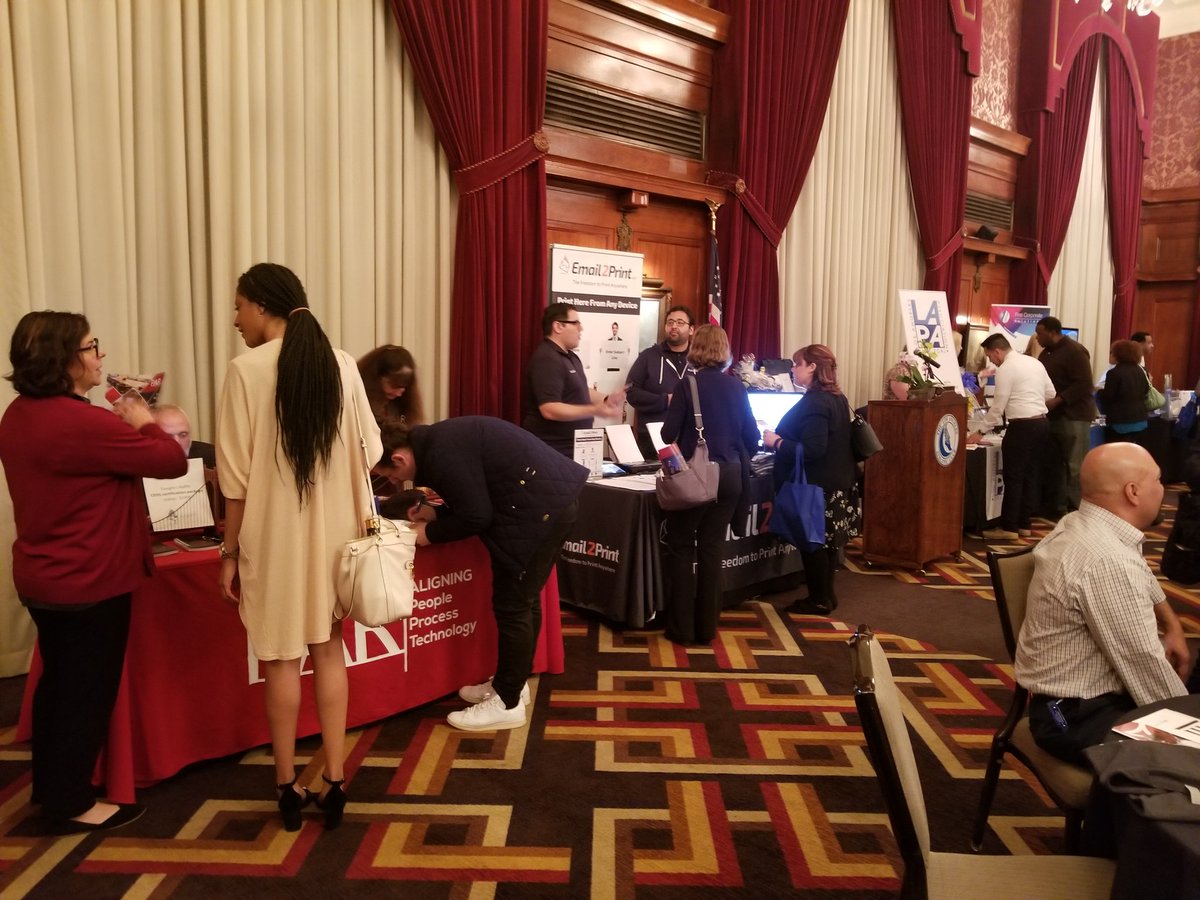 Email2Print's tweet photo. Situated next to the networking power team @PracticeAligned #LAPATECHEXPO #ConnectUNow #Email2Print #dtla https://t.co/AOajARQAzw