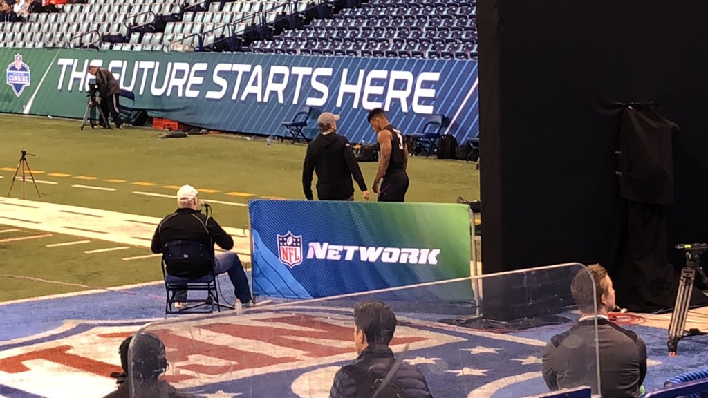 HighandTight1's tweet image. What does the @NFL #NUMBERonePICK look like before he reassures the world that he's the smoothest back in the draft?  He's as cool as he is good! @saquonb21 is to good for the @Browns to pass!  Will the @Giants make a move to get up and get him?  What about the @nyjets