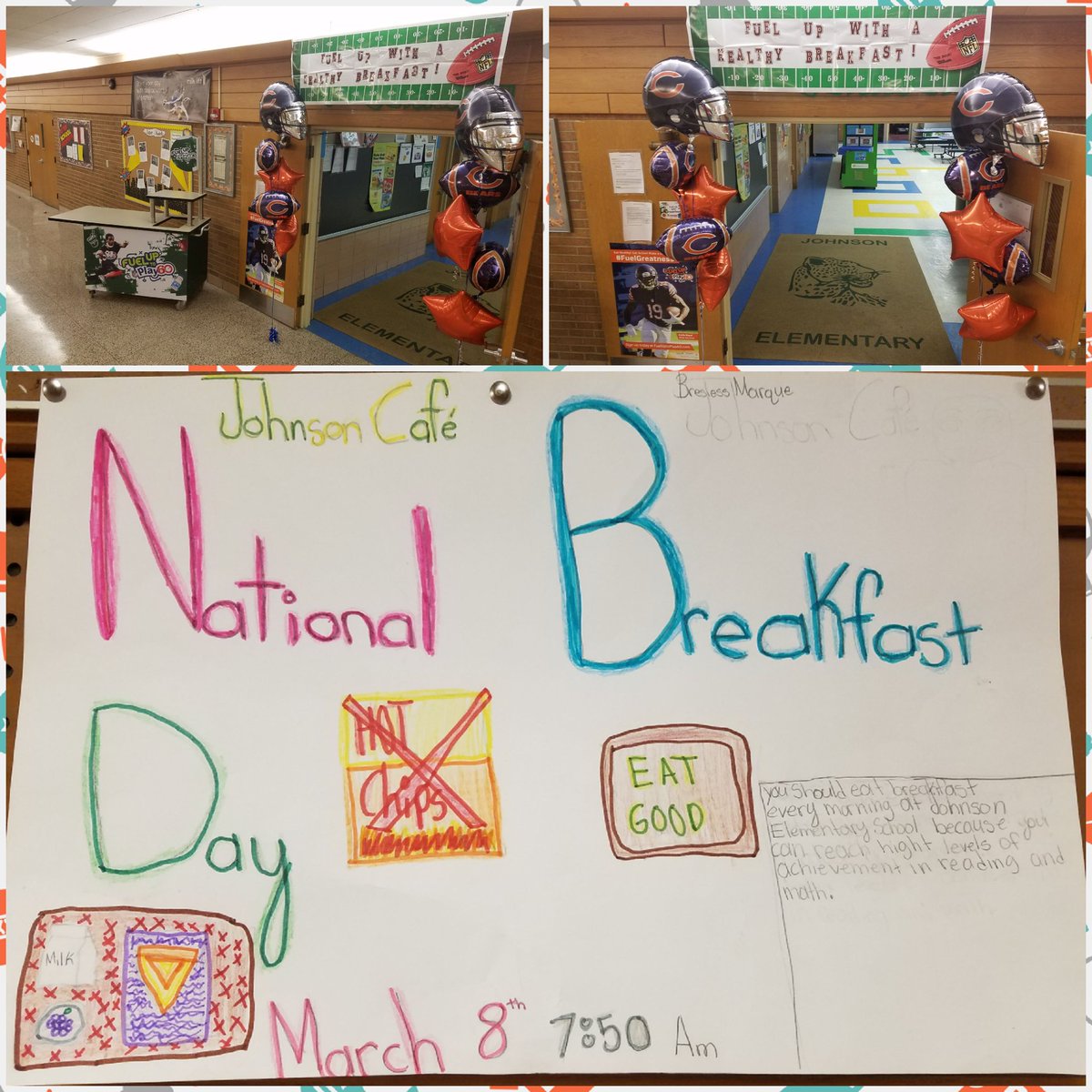 We are ready to celebrate National Breakfast Week. 'Fuel up with a healthy breakfast!' @FUTP60 @RiggsLorna @EASD131 @ChicagoBears #FuelGreatness  #nationalbreakfastweek