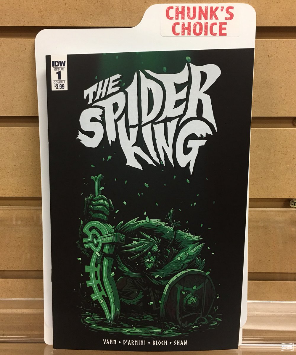 ArcaneComics's tweet photo. Chunk's Choice for the week is The Spider King #1 from @joshoftheday, #SimoneDArmini, #AdrianBloch, and #NicJShaw. Out on @IDWPublishing. https://t.co/4JRIWc0TyL #ncbd https://t.co/2YDGZJtUo1