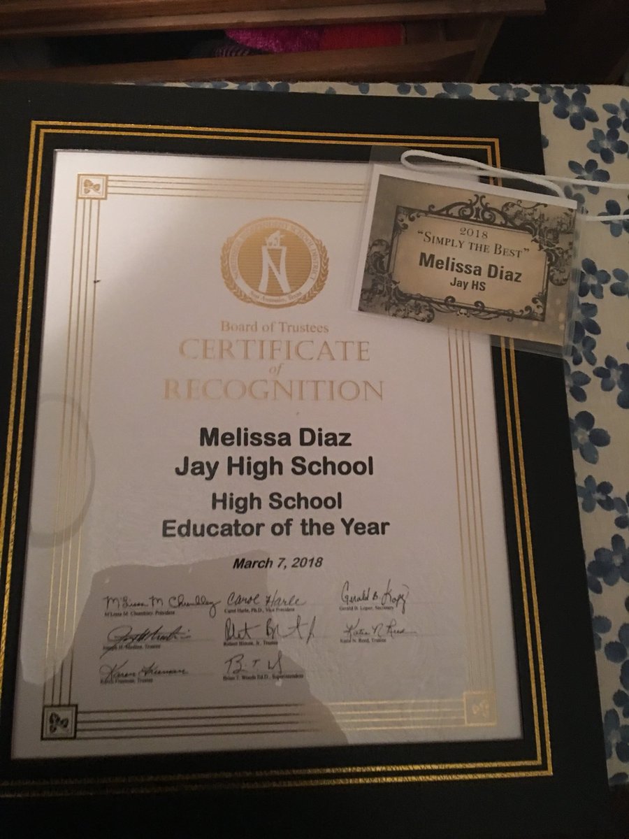 mrsdiazmath's tweet photo. So humbled by this honor! https://t.co/K5VLmSXnUN
