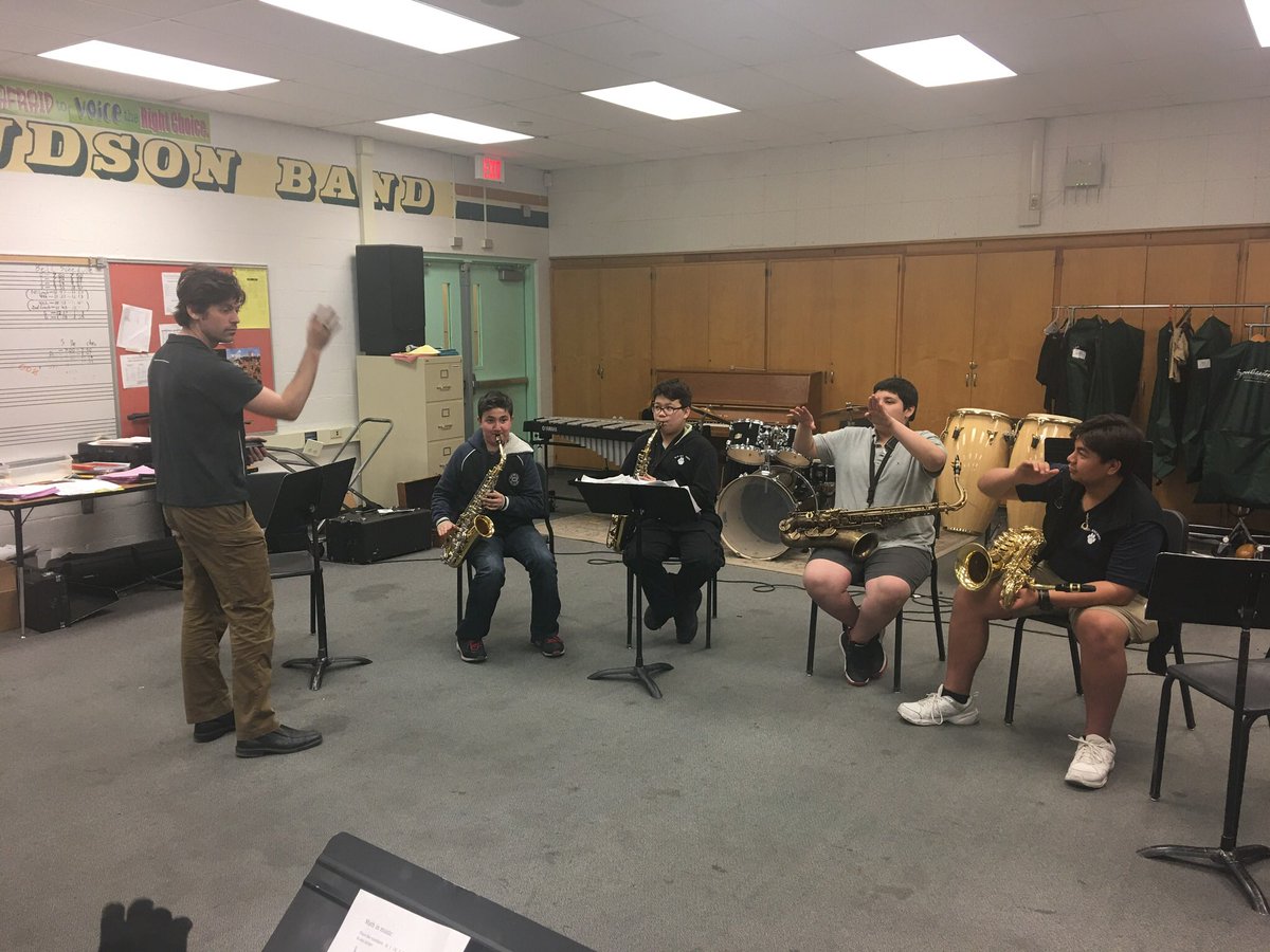 Mr. McGee and band students offering a lecture demonstration during Arts Integration Night. #KOPride #scienceinmusic #smartmusicians